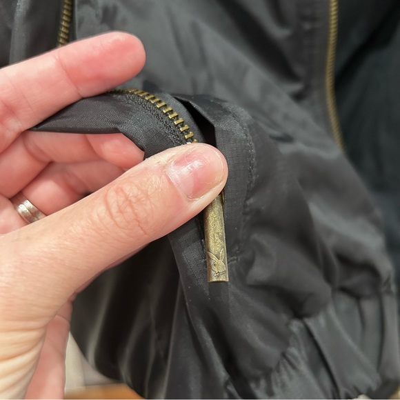 Black Playboy Bunny Puffer Jacket-Md - Picture 3 of 8